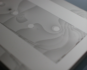 Hot-embossing stamp with complex microfluidic layout